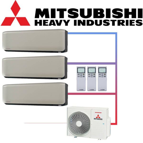 Klimaanlage Mitsubishi Multisplit SRK ZS WT Set titanium SCM50