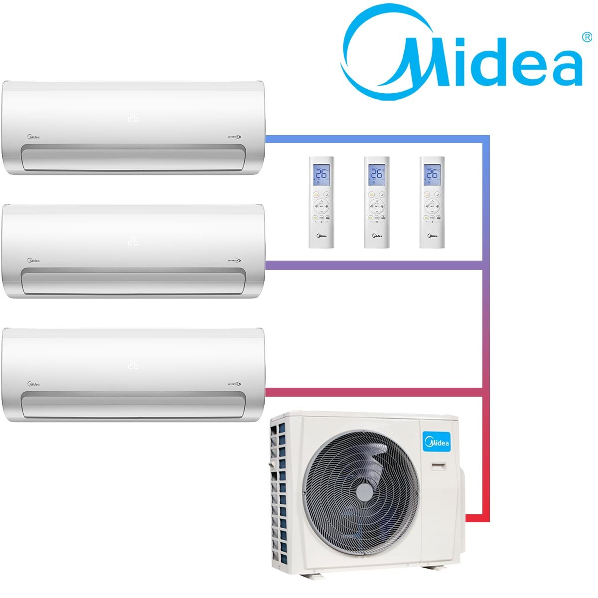 Midea Multisplit Klimaanlage Mission Pro Wandgeraet