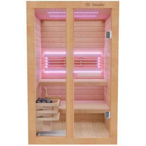 393 Dewello Finnische Sauna TOFINO 120cm x 140cm 5