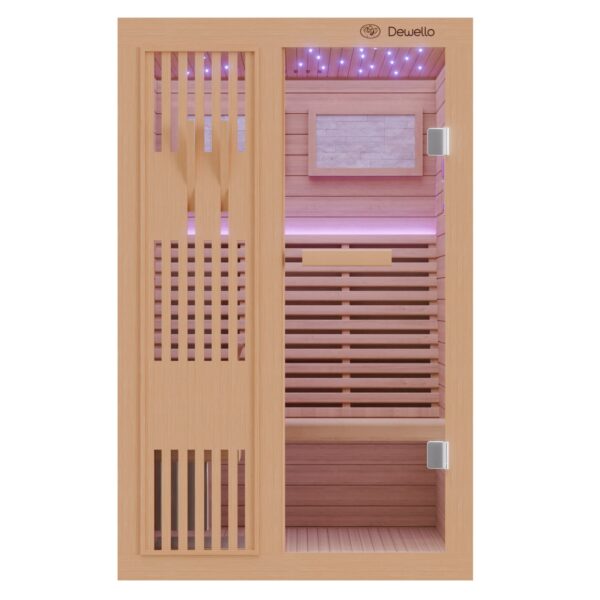 498 Dewello Finnische Sauna MINTO 120cm x 120cm