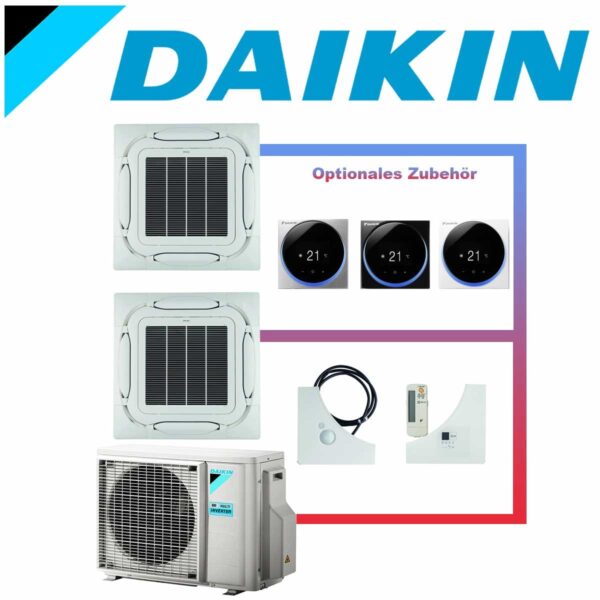 Daikin Klimaanlage Roundflow Deckenkassette FCAG reinweiss