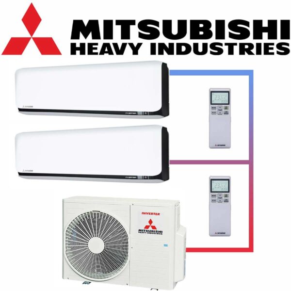 Klimaanlage Mitsubishi Multisplit SRK ZSX WFB Set schwarz weiss SCM50