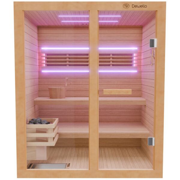 392 Dewello Finnische Sauna TOFINO 160cm x 150cm 5