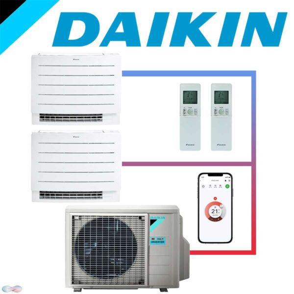 SET DAIKIN Perfera Truhengerät 2x 2,5 kW FVXM und Außeneinheit 5 kW""