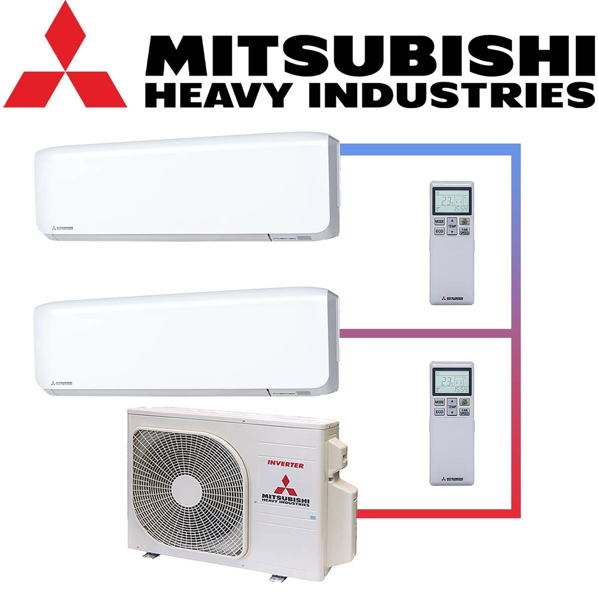 Klimaanlage Mitsubishi Multisplit SRK ZS W Set weiss